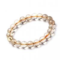 Rutilated Quartz Bracelet, Round & Unisex yellow cm 