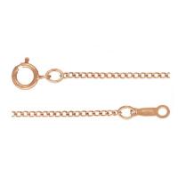 ゴールド ネックレスチェーン, 14 K ローズ ゴールド & 選択のための別の長さ & ツイスト楕円, 1.5mm, 売り手 ストランド