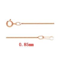 ゴールド ネックレスチェーン, 14 K ローズ ゴールド & 選択のための別の長さ & ボックス チェーン, 0.85mm, 売り手 ストランド