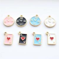 Zinc Alloy Enamel Pendants, plated, fashion jewelry & DIY & for woman 