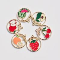 Zinc Alloy Enamel Pendants, gold color plated, fashion jewelry & DIY golden 