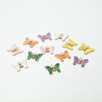 Zinc Alloy Enamel Pendants, Butterfly, plated, fashion jewelry & DIY 