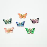 Zinc Alloy Enamel Pendants, Butterfly, plated, fashion jewelry & DIY 