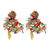 Acrylic Drop Earring, Zinc Alloy, with Seedbead & Acrylic, fashion jewelry & for woman 