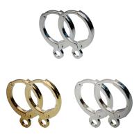 Brass Huggie Hoop Earring Finding, Donut, plated, DIY 11mm 