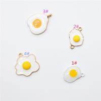 Zinc Alloy Enamel Pendants, Fried Egg, plated, Unisex & 1/1 loop 