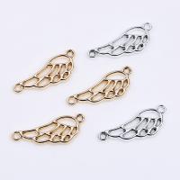 Zinc Alloy Charm Connector, Angel Wing, plated 