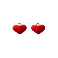 Zinc Alloy Enamel Pendants, Heart 