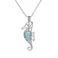 Luminated Necklace, Zinc Alloy, with Night-Light Stone, wave chain & for woman cm 