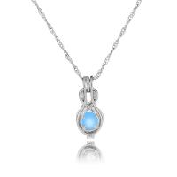 Luminated Necklace, Zinc Alloy, with Night-Light Stone, wave chain & for woman cm 