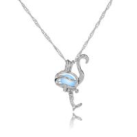 Luminated Necklace, Zinc Alloy, with Night-Light Stone, wave chain & for woman cm 