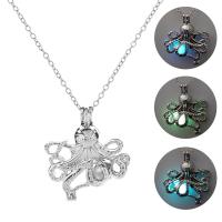 Luminated Necklace, Zinc Alloy, with Night-Light Stone, cross chain & for woman cm 