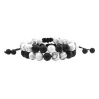 Edelstein Armbänder, Naturstein, rund, Einstellbar & Modeschmuck & verschiedenen Materialien für die Wahl & unisex, keine, 8mm, Länge:ca. 7.48 ZollInch, ca. 2PCs/setzen, verkauft von setzen