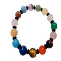 Pulsera de Piedras Preciosas, Piedra natural, Esférico, Joyería & unisexo, color mixto, 10mm, longitud:aproximado 7.48 Inch, Vendido por UD