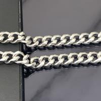 Stainless Steel Curb Chain, 304 Stainless Steel, Vacuum Ion Plating, fashion jewelry & DIY & Unisex, original color 