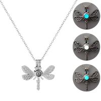 Luminated Necklace, Zinc Alloy, with Night-Light Stone, cross chain & for woman cm 