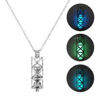 Luminated Necklace, Zinc Alloy, with Night-Light Stone, cross chain & for woman cm 