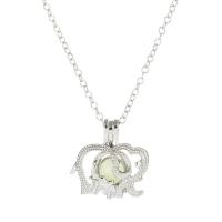 Luminated Necklace, Zinc Alloy, with Night-Light Stone, cross chain & for woman cm 