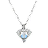 Luminated Necklace, Zinc Alloy, with Night-Light Stone, cross chain & for woman cm 