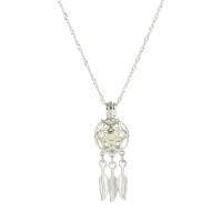 Luminated Necklace, Zinc Alloy, with Night-Light Stone, cross chain & for woman cm 