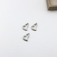 Stainless Steel Heart Pendants, 304 Stainless Steel, machine polished, fashion jewelry & DIY & Unisex, original color 