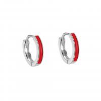 Sterling Silver Huggie Hoop Earring, 925 Sterling Silver, Donut, plated, for woman & epoxy gel 