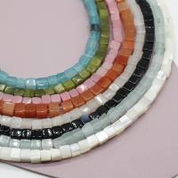 Perles de pierre gemme mixte, Pierre naturelle, cadre, gravé, DIY & différents matériaux pour le choix, plus de couleurs à choisir, 4mm, Environ Vendu par sac