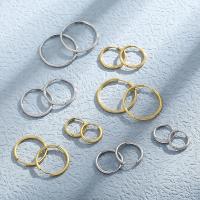 Stainless Steel Hoop Earring, 304 Stainless Steel, Vacuum Ion Plating, fashion jewelry & for woman 