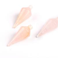 Natural Quartz Pendants, Rose Quartz, polished, DIY, pink 