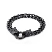 acier inoxydable 316L bracelet, Placage ionique sous vide, bijoux de mode & pour homme, plus de couleurs à choisir, 11mm Environ 8.66 pouce, Vendu par PC