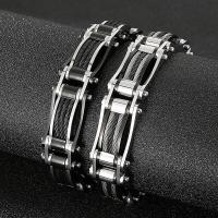 316L Stainless Steel Bracelet, Vacuum Ion Plating, fashion jewelry & for man 15mm Approx 8.27 Inch 