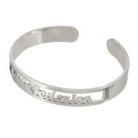 Bracelet en acier inoxydable, Acier inoxydable 304, Chaque texte personnalisé doit être inférieur à 10 lettres & bijoux de mode & pour femme, couleur originale, 10mm, Diamètre inté Environ Vendu par PC