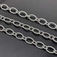 Stainless Steel Oval Chain, 304 Stainless Steel, Vacuum Ion Plating, fashion jewelry & DIY & Unisex, original color 