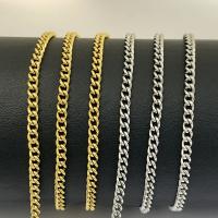 Stainless Steel Curb Chain, 304 Stainless Steel, Vacuum Ion Plating, fashion jewelry & DIY & Unisex 