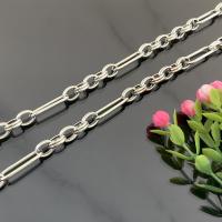 Stainless Steel Oval Chain, 304 Stainless Steel, Vacuum Ion Plating, fashion jewelry & DIY & Unisex, original color 