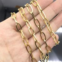 Stainless Steel Oval Chain, 304 Stainless Steel, Vacuum Ion Plating, fashion jewelry & DIY & Unisex 