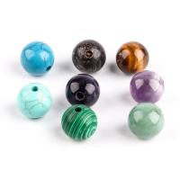 Perles de pierre gemme mixte, Pierre naturelle, Rond, poli, DIY & différents matériaux pour le choix, plus de couleurs à choisir, 18mm Environ 2mm, Vendu par PC