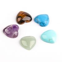 Cabujones de Gema, Piedra natural, Corazón, pulido, Bricolaje & diferentes materiales para la opción, más colores para la opción, 15x15mm, Vendido por UD