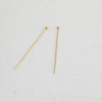 Brass Ball Head Pin, plated cadmium free, 2mm,  0.7mm , 48mm 