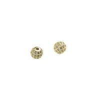 Rhinestone Brass Beads, DIY & with rhinestone, golden 