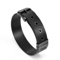 Titanstahl Uhrband, plattiert, unisex, schwarz, Länge:ca. 21 cm, verkauft von PC