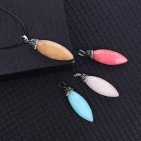 Pendentifs pierres gemmes mixtes , Pierre naturelle, avec argile, pour femme & facettes, plus de couleurs à choisir Vendu par PC