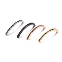 Brass Curved Tube Beads, plated, DIY & micro pave cubic zirconia 