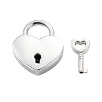 Zinklegierung Schlüssel Anhänger, Lock and Key, Vakuum-Ionen-Beschichtung, 2 Stück & Modeschmuck & poliert & DIY & unisex, originale Farbe, verkauft von setzen