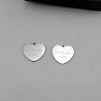 Stainless Steel Heart Pendants, 304 Stainless Steel, machine polished, fashion jewelry & DIY & Unisex, original color 