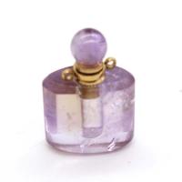 Amethyst Parfüm-Flasche-Anhänger, mit Zinklegierung, Modeschmuck & für Frau, 32x20mm, verkauft von PC