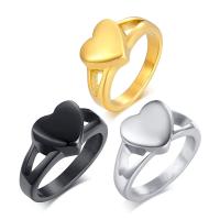 Titan Stahl Fingerring, Titanstahl, Herz, Vakuum-Ionen-Beschichtung, Modeschmuck & verschiedene Größen vorhanden & für Frau, keine, 11.5mm,1.5mm, verkauft von PC