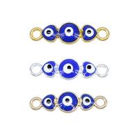 Evil Eye Jewelry Connector, Zinc Alloy, plated, DIY & enamel 