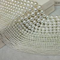 Abalorios de Nácar de Mar de Sur, Shell Pearl, Esférico, pulido, Bricolaje & diverso tamaño para la opción, Blanco, longitud:aproximado 15.75 Inch, Vendido por Sarta