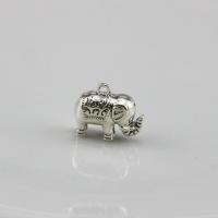 Zinc Alloy Animal Pendants, Elephant, machine polished, fashion jewelry & DIY & Unisex, original color 